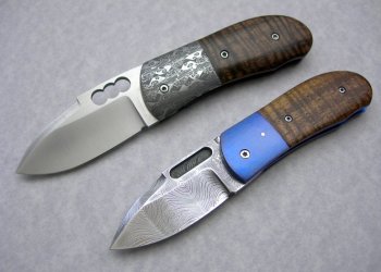 Pair of Curly Koa snubnose folders.jpg