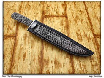 Martin, Peter - San Mai Damascus & Chain Maille Bowie in Sheath - 1200.jpg