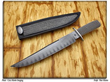 Martin, Peter - San Mai Damascus & Chain Maille Bowie - 1200 (2).jpg